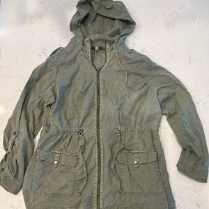 Torrid Textured Olive Zip-Front Jacket - Women’s 2XL